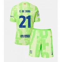 Camisa de Futebol Barcelona Frenkie de Jong #21 Equipamento Alternativo Infantil 2024-25 Manga Curta (+ Calças curtas)